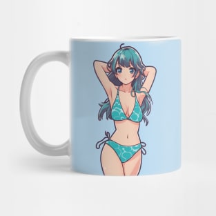 Cute girl in bikini anime Mug